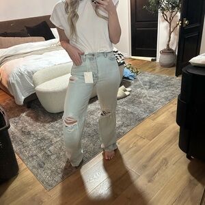 Light Blue Distressed Women's Jeans